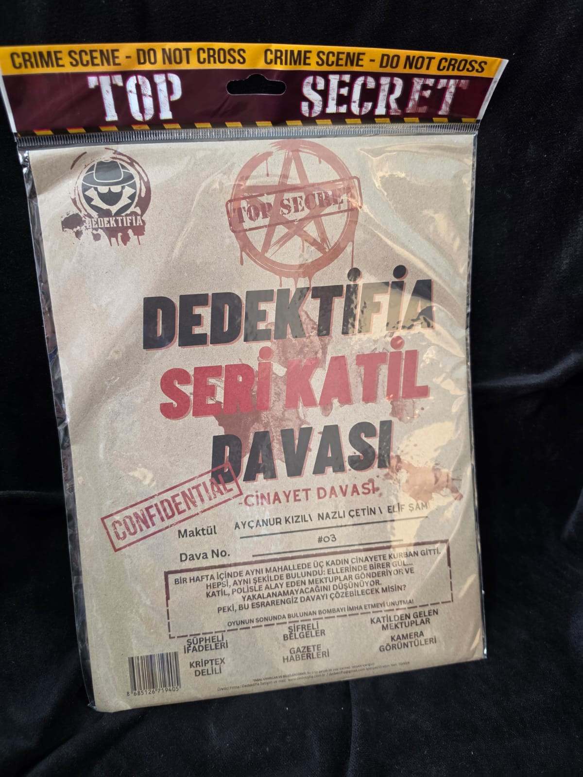 Seri Katil Cinayet Davası - Evde Oynanabilir Dedektiflik Oyunu